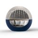 Daybed pivotant coloris navy avec pare soleil beige et tissu taupe ULM MOON Vondom