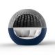 Daybed pivotant coloris navy avec pare soleil gris et tissu blanc ULM MOON Vondom