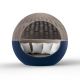 Daybed pivotant coloris navy avec pare soleil taupe et tissu taupe ULM MOON Vondom