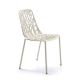 Chaise de jardin aluminium blanc crème FOREST Fast