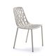 Chaise de jardin aluminium gris poudré FOREST Fast