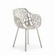 Fauteuil de jardin aluminium blanc crème FOREST Fast