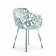 Fauteuil de jardin aluminium bleu pastel FOREST Fast