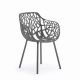 Fauteuil de jardin aluminium gris métal FOREST Fast