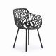 Fauteuil de jardin aluminium noir FOREST Fast