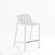 Chaise de bar aluminium dossier bas blanc FOREST Fast