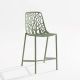 Chaise de bar aluminium dossier haut thé vert FOREST Fast