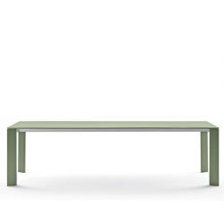 Table extensible aluminium 220/270 cm GRANDE ARCHE Fast, coloris thé vert