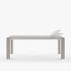 Table extensible aluminium 160/210 cm GRANDE ARCHE Fast, une rallonge de 50 cm