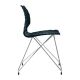 Chaise pieds treillis chrome brillant coloris anthracite UNI Metalmobil