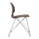 Chaise pieds treillis chrome brillant coloris argile UNI Metalmobil