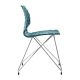 Chaise pieds treillis chrome brillant coloris bleu poudré UNI Metalmobil