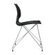 Chaise pieds treillis chrome brillant coloris noir UNI Metalmobil