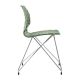 Chaise pieds treillis chrome brillant coloris pistache UNI Metalmobil