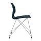 Chaise pieds treillis chrome satiné coloris anthracite UNI Metalmobil