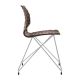 Chaise pieds treillis chrome satiné coloris argile UNI Metalmobil