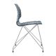 Chaise pieds treillis chrome satiné coloris gris petit-gris UNI Metalmobil