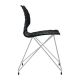 Chaise pieds treillis chrome satiné coloris noir UNI Metalmobil