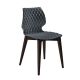 Chaise assise anthracite pieds hêtre teinté wengé UNI 562 Et-al 