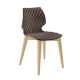 Chaise assise argile pieds hêtre naturel UNI 562 Et-al 