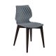 Chaise assise gris petit-gris pieds hêtre teinté wengé UNI 562 Et-al