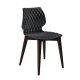 Chaise assise noir pieds hêtre teinté wengé UNI 562 Et-al