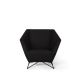 Fauteuil 3ANGLE Prostoria, tissu charbon 000 Main Line Plus