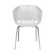 Chaise pieds droits chromés brillants coloris blanc UNI-KA 594 Et-al