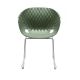 Chaise pieds luge chromés brillants coloris pistache UNI-KA 595 Et-al