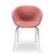 Chaise rembourrée pieds droits chromés UNI-KA Et-al