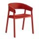 Chaise COVER rouge, assise tissu rouge Remix 643 Muuto