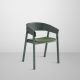 Chaise COVER verte, assise tissu vert Remix 933 Muuto