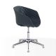 Chaise pivotante 597 DP pied aluminium brillant, coque anthracite, UNI-KA Et-al