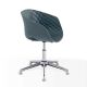 Chaise pivotante 597 DP pied aluminium brillant, coque gris petit-gris, UNI-KA Et-al