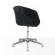 Chaise pivotante 597 DP pied aluminium brillant, coque noir, UNI-KA Et-al