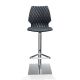 Chaise de bar pivotante coque anthracite h. assise 76 cm UNI 380 Et-al