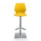 Chaise de bar pivotante coque jaune h. assise 76 cm UNI 380 Et-al