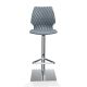 Chaise de bar pivotante coque gris petit-gris h. assise 76 cm UNI 380 Et-al