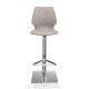 Chaise de bar pivotante coque gris tourterelle h. assise 76 cm UNI 380 Et-al