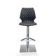 Chaise de bar pivotante coque anthracite h. assise 65 cm UNI 380 Et-al