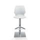 Chaise de bar pivotante coque blanche h. assise 65 cm UNI 380 Et-al