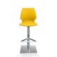 Chaise de bar pivotante coque jaune h. assise 65 cm UNI 380 Et-al