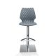 Chaise de bar pivotante coque gris petit-gris h. assise 65 cm UNI 380 Et-al