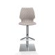 Chaise de bar pivotante coque gris tourterelle h. assise 65 cm UNI 380 Et-al