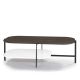 Table basse rectangulaire 120 x 60 cm EXO Kendo, plateau chêne toasté et tablette blanc