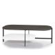 Table basse rectangulaire 120 x 60 cm EXO Kendo, plateau chêne teinté gris et tablette blanc