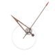 Horloge murale CRIS, aiguille noyer pointe rouge Nomon