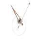  Horloge murale CRIS, aiguille fibre de verre blanche pointe noyer Nomon