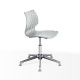 Chaise pivotante aluminium brillant UNI 558 DP Et-al, coque blanc