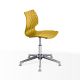 Chaise pivotante aluminium brillant UNI 558 DP Et-al, coque jaune